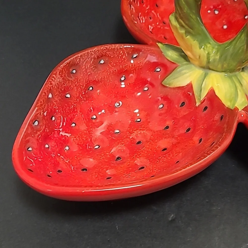 Vintage | Pier 1 Imports Straberry Trio Dish Serving Tray